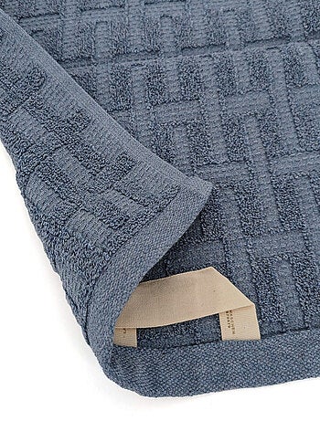 Serviette de toilette coton collection DENIM Quadrillé