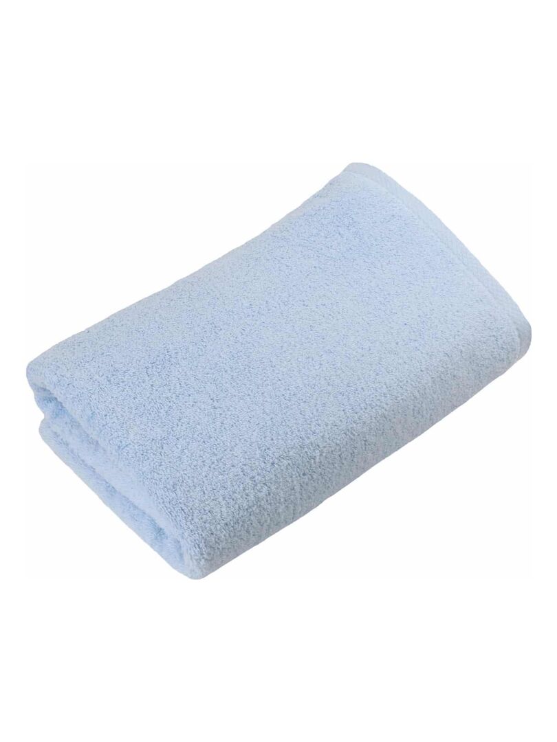 Serviette de toilette coton éponge ESSENTIELLE Bleu ciel - Kiabi