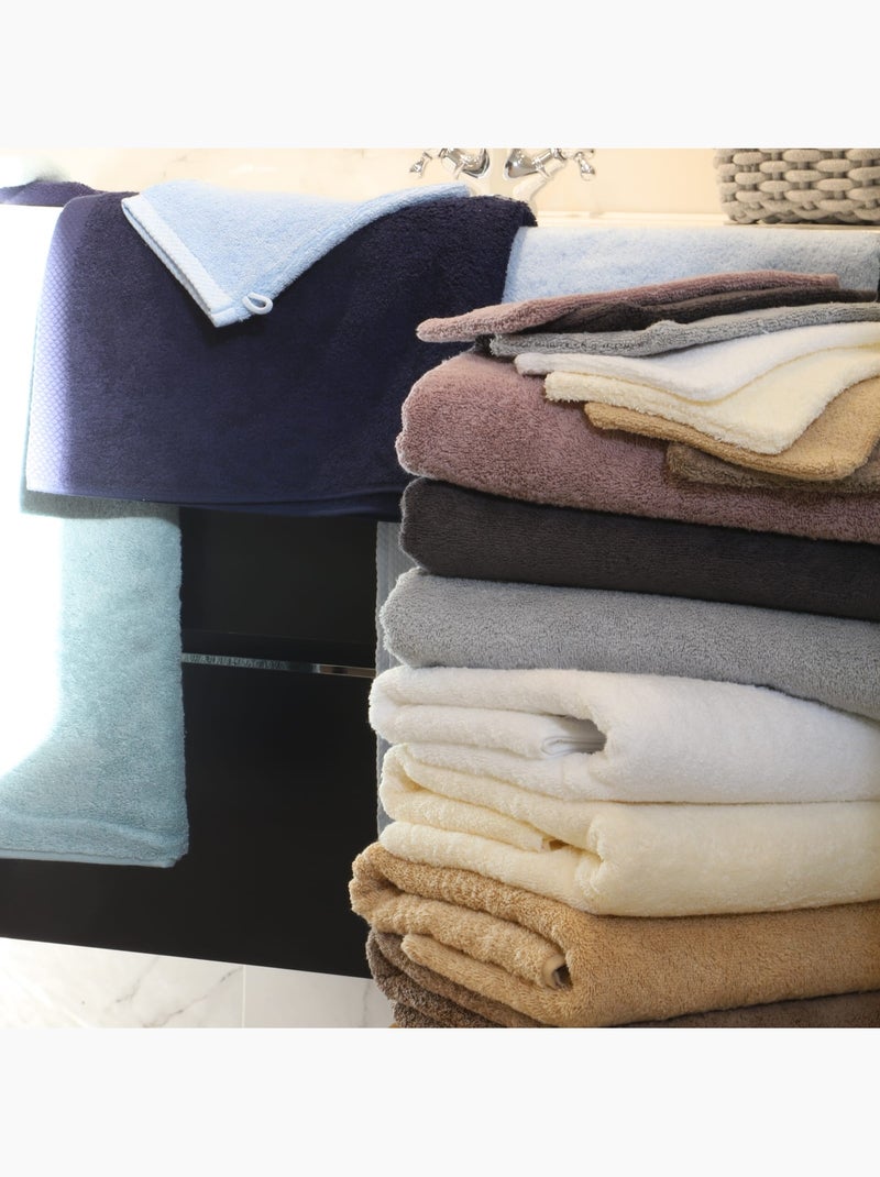 Serviette de toilette coton éponge ESSENTIELLE Bleu lagon - Kiabi