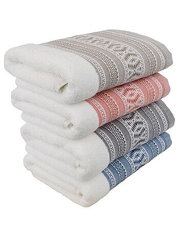 Serviette de toilette coton éponge ETHNIQUE