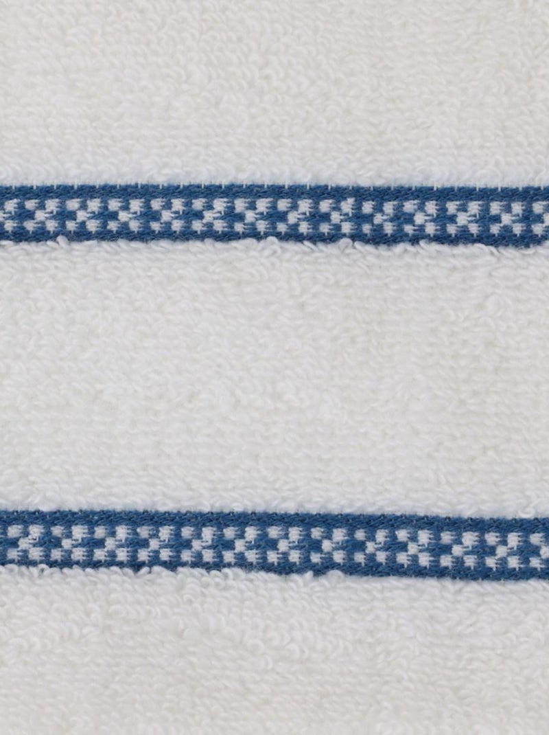Serviette de toilette coton éponge ETHNIQUE Bleu - Kiabi