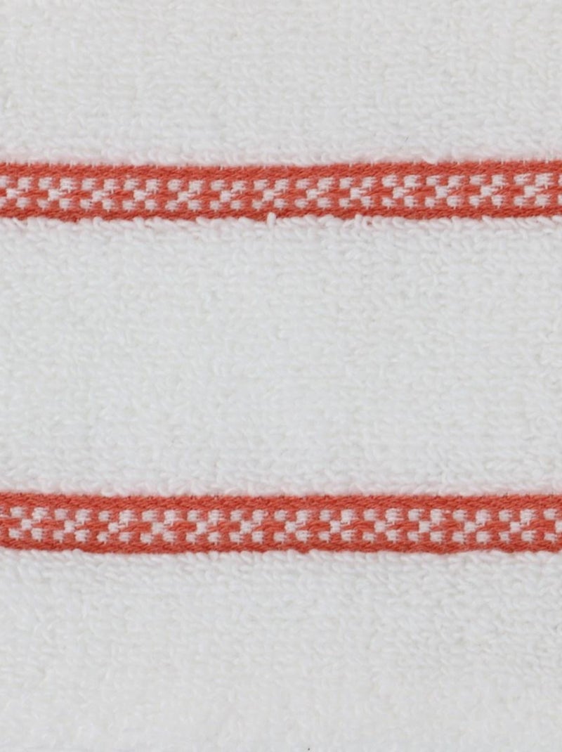 Serviette de toilette coton éponge ETHNIQUE Saumon - Kiabi