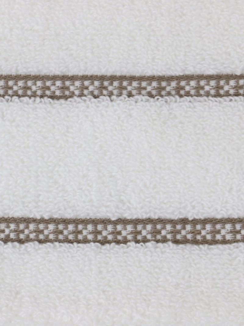 Serviette de toilette coton éponge ETHNIQUE Taupe - Kiabi