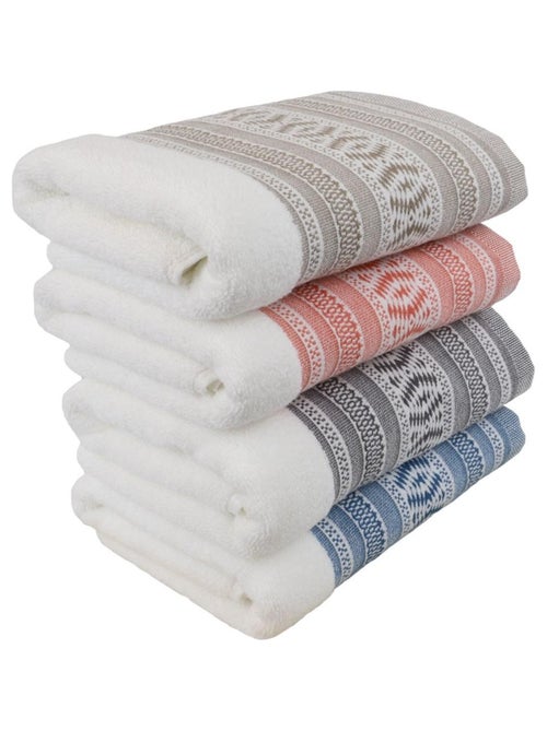 Serviette de toilette coton éponge ETHNIQUE - Kiabi