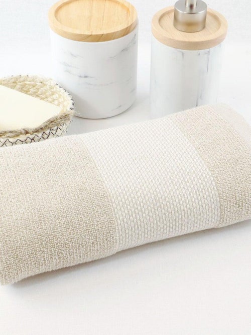 Serviette de toilette coton lin éponge ALINE - Kiabi