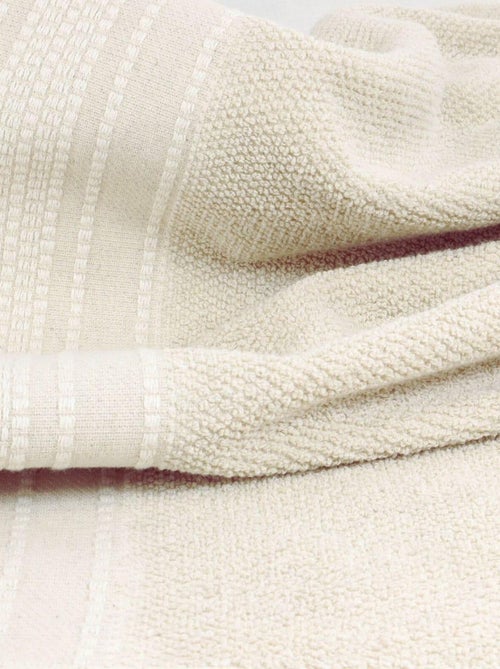 Serviette de toilette coton lin éponge LINA - Kiabi