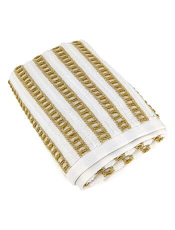 Serviette de toilette coton SANTORINI A rayures