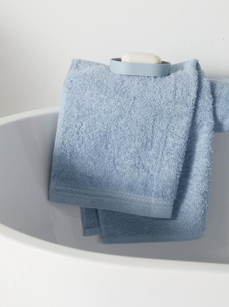 Serviette de toilette coton uni BATHROOM Bleu - Kiabi
