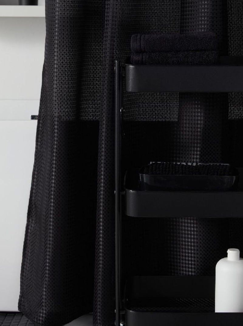 Serviette de toilette coton uni BATHROOM Noir - Kiabi