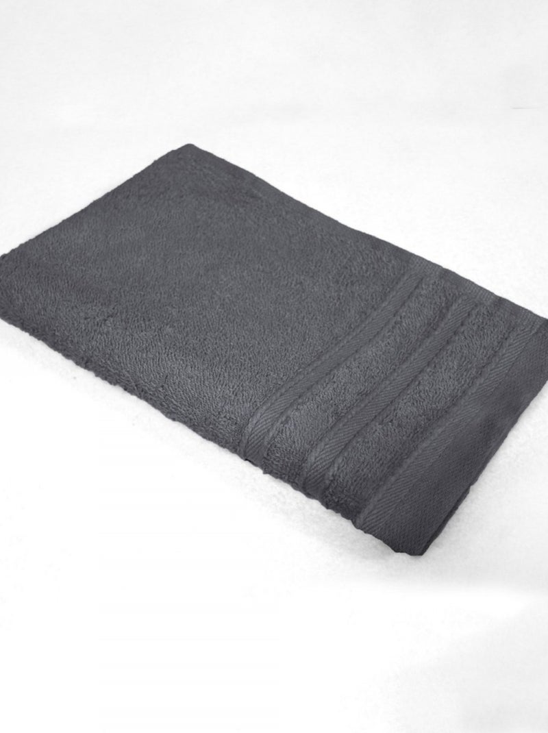 Serviette de toilette d'invite uni Vitamine Anthracite 30 x 50 cm gris anthracite - Kiabi