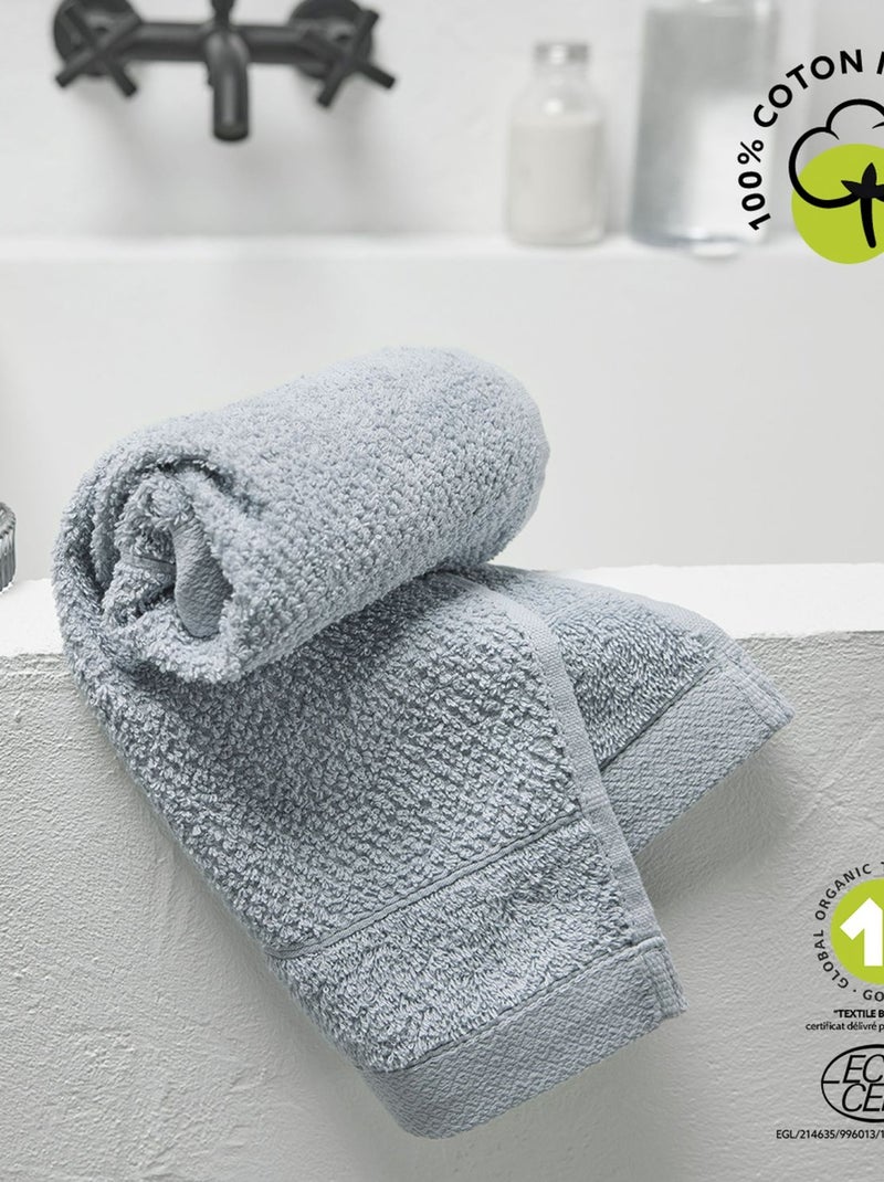 Serviette de toilette en coton BIO Gris - Kiabi