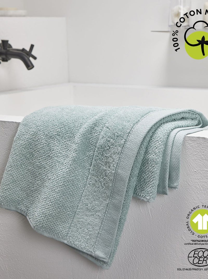 Serviette de toilette en coton BIO Vert - Kiabi