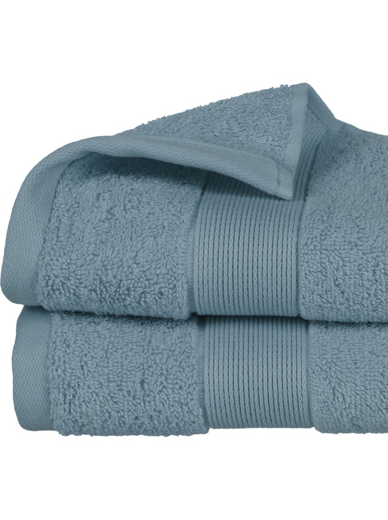 Serviette de toilette en coton éponge PRAIA Bleu - Kiabi
