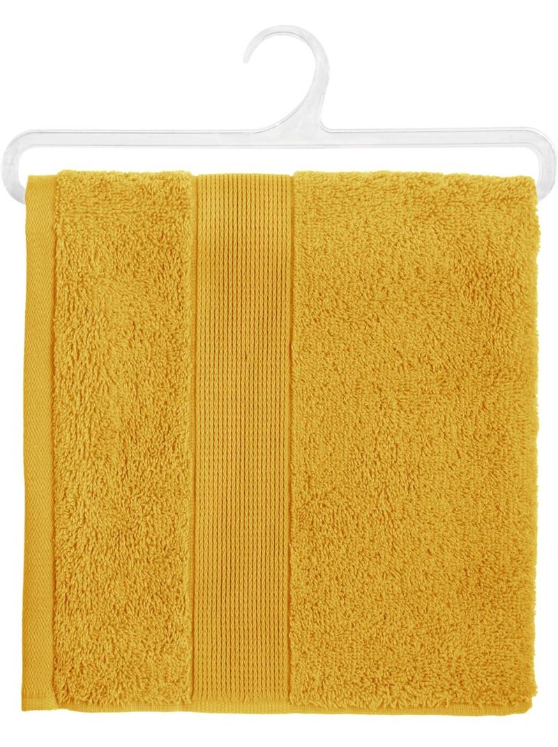 Serviette de toilette en coton éponge PRAIA Jaune - Kiabi