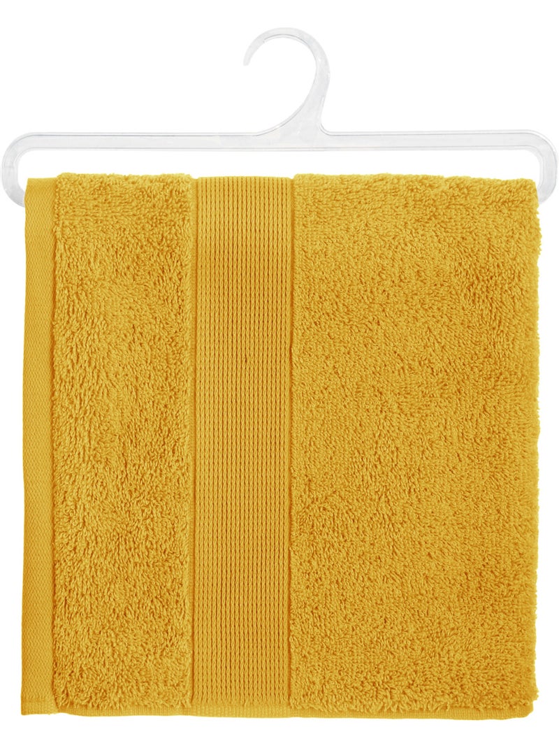 Serviette de toilette en coton éponge PRAIA Jaune - Kiabi