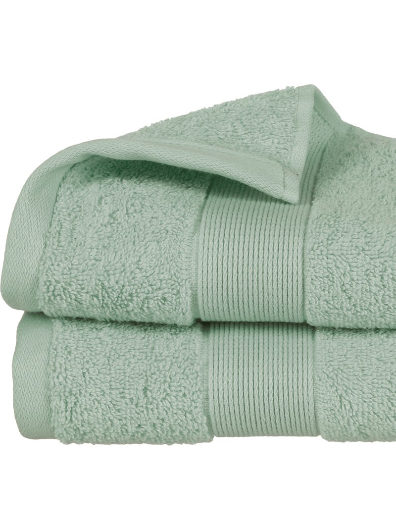 Serviette de toilette en coton éponge PRAIA Vert clair - Kiabi