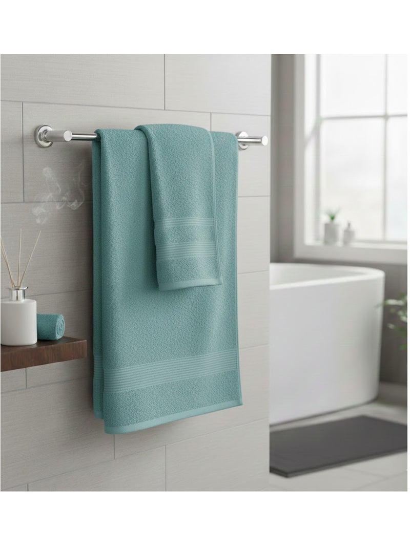 Serviette de toilette en coton Lilas Bleu lagon - Kiabi