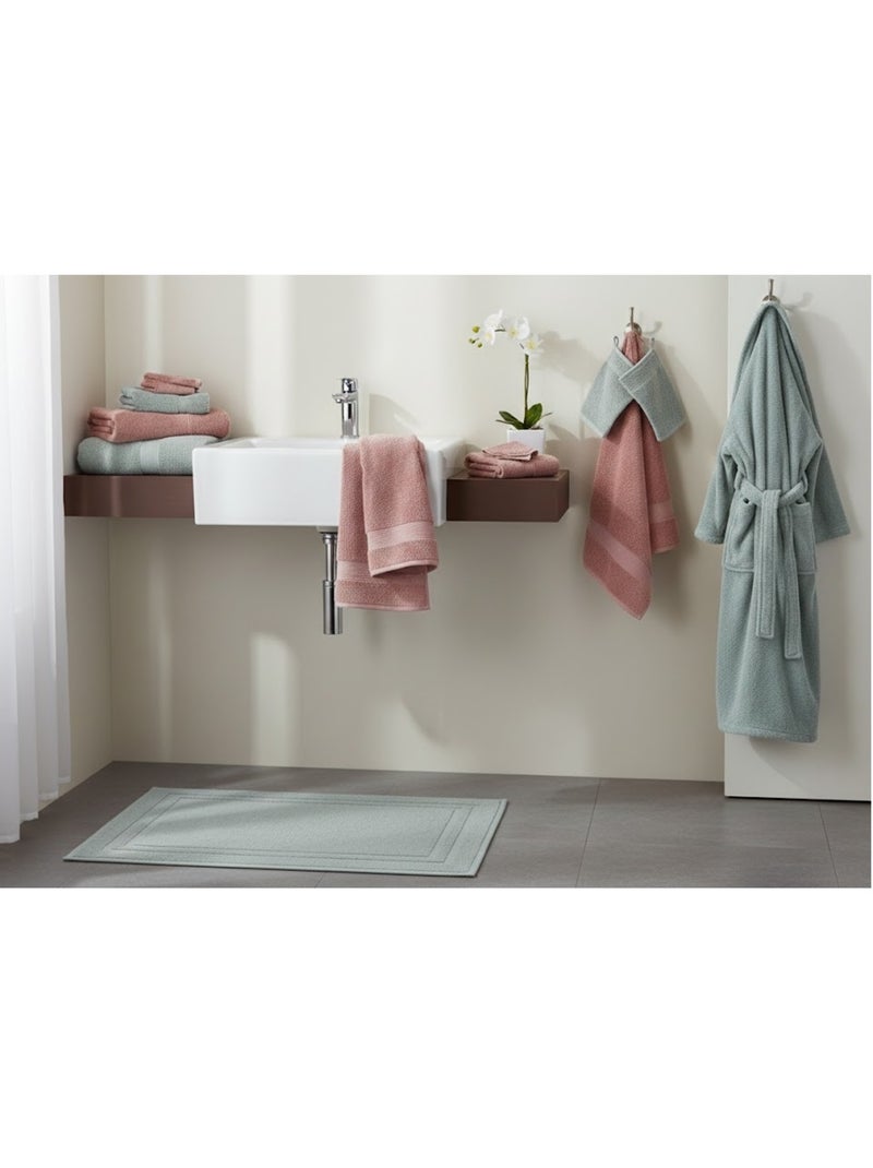 Serviette de toilette en coton Lilas Bleu - Kiabi