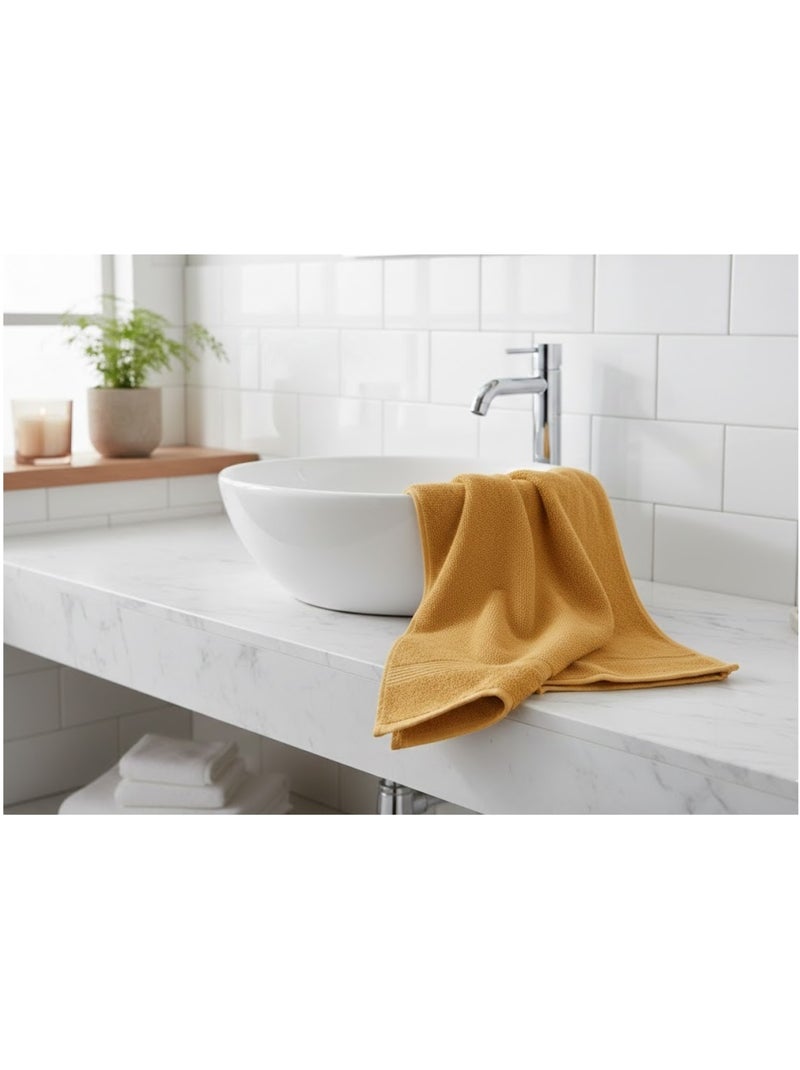 Serviette de toilette en coton Lilas Curry - Kiabi