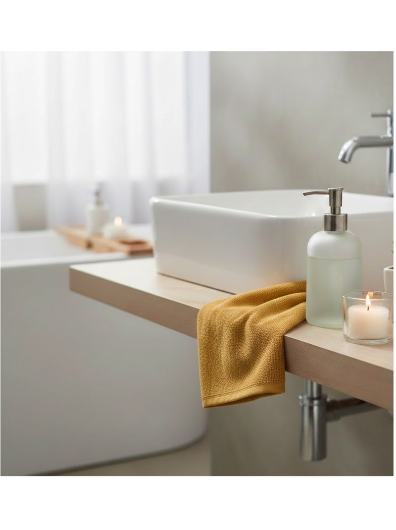 Serviette de toilette en coton Lilas Jaune - Kiabi