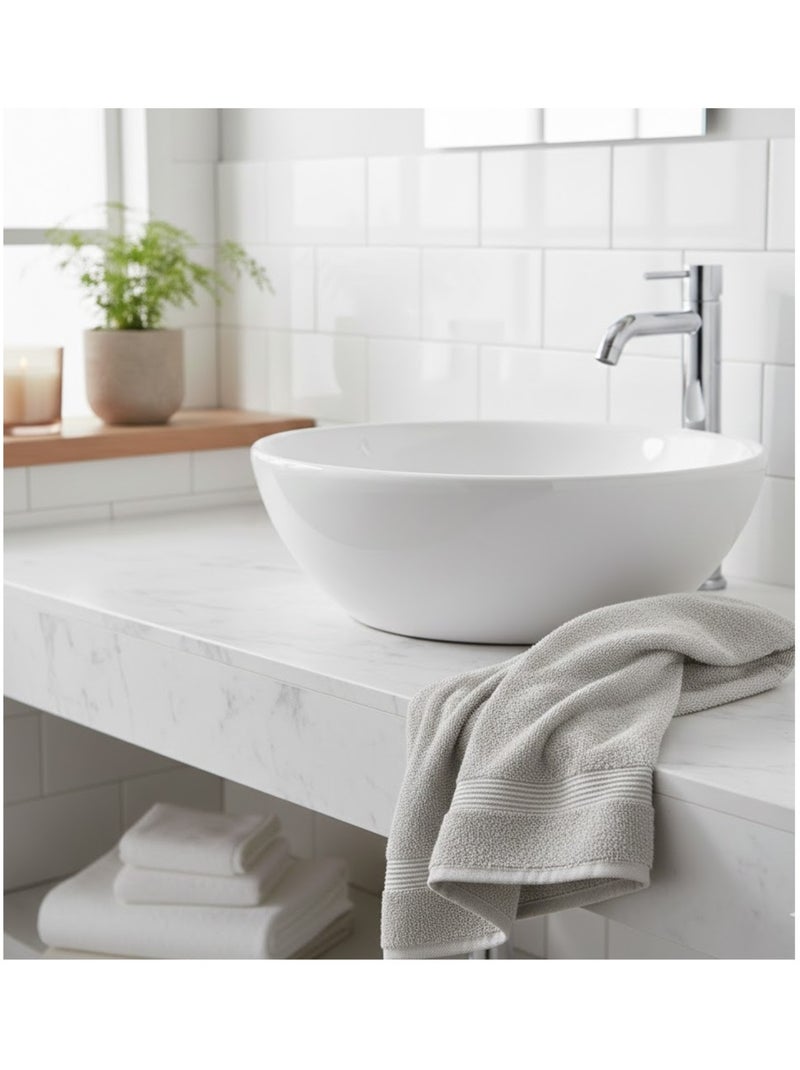 Serviette de toilette en coton Lilas Lin - Kiabi