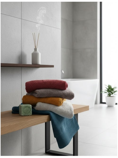 Serviette de toilette en coton Lilas - Kiabi