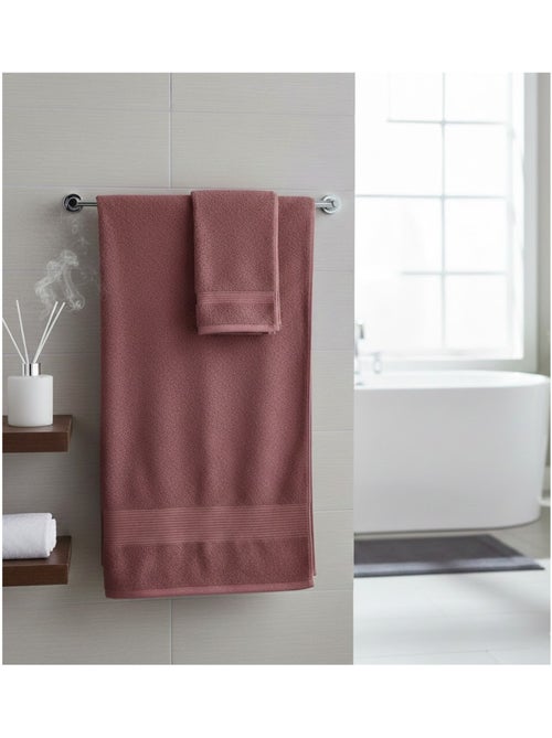 Serviette de toilette en coton Lilas - Kiabi