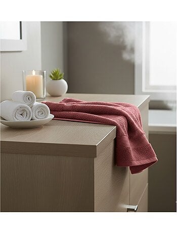 Serviette de toilette en coton Lilas