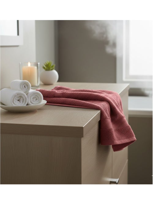 Serviette de toilette en coton Lilas - Kiabi
