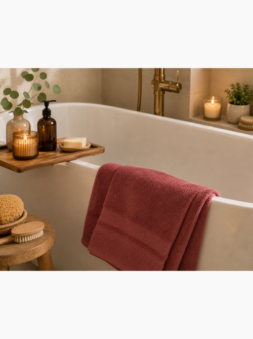 Serviette de toilette en coton Lilas - Kiabi