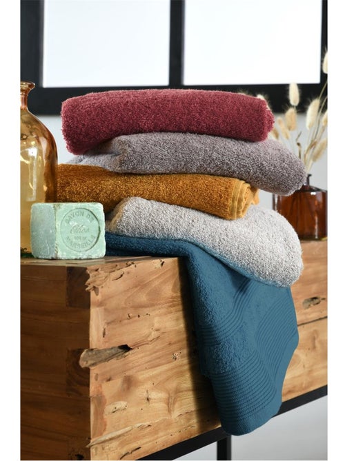 Serviette de toilette en coton Lilas - Kiabi