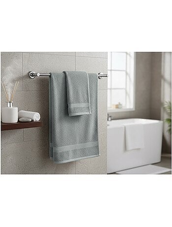 Serviette de toilette en coton Lilas