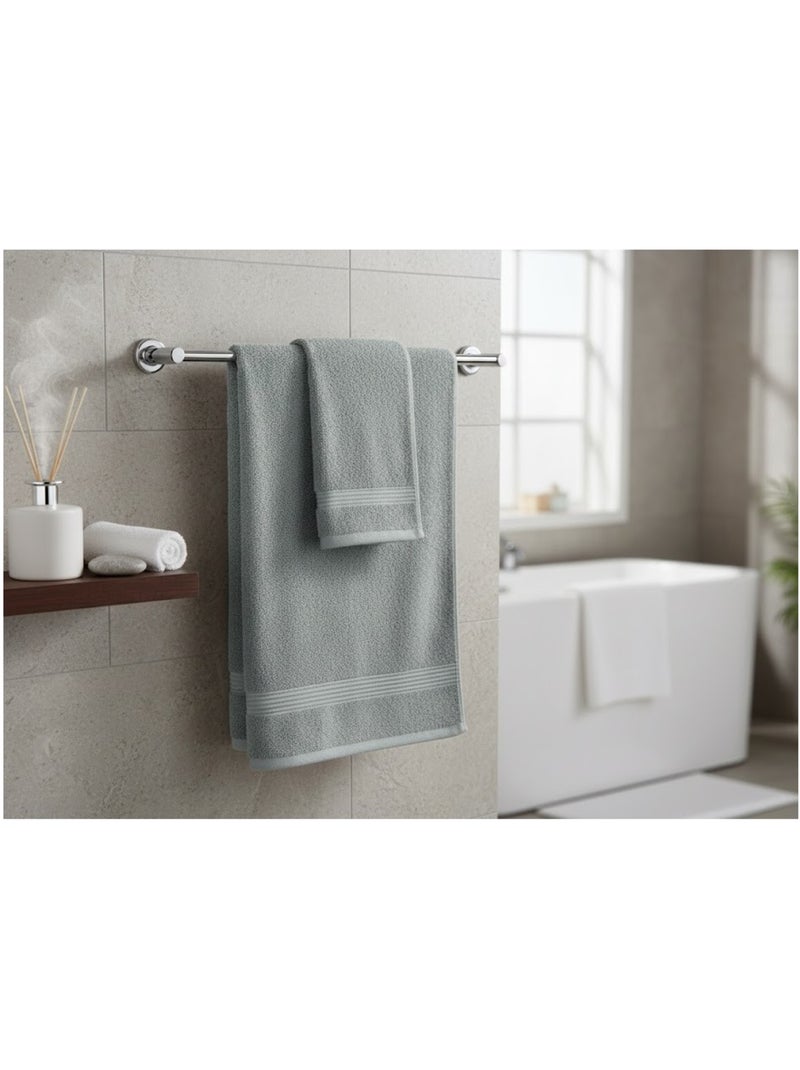 Serviette de toilette en coton Lilas Vert amande/Mauve/Marine - Kiabi