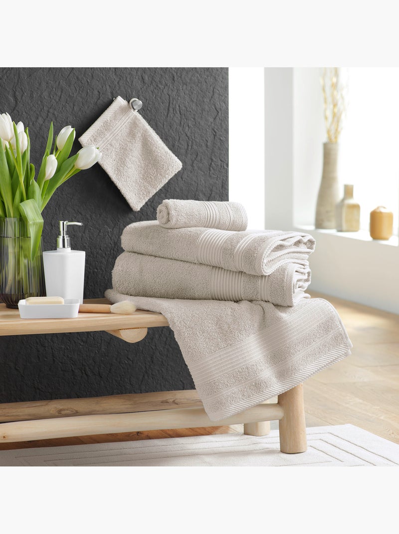 Serviette de toilette en coton tendresse Beige - Kiabi