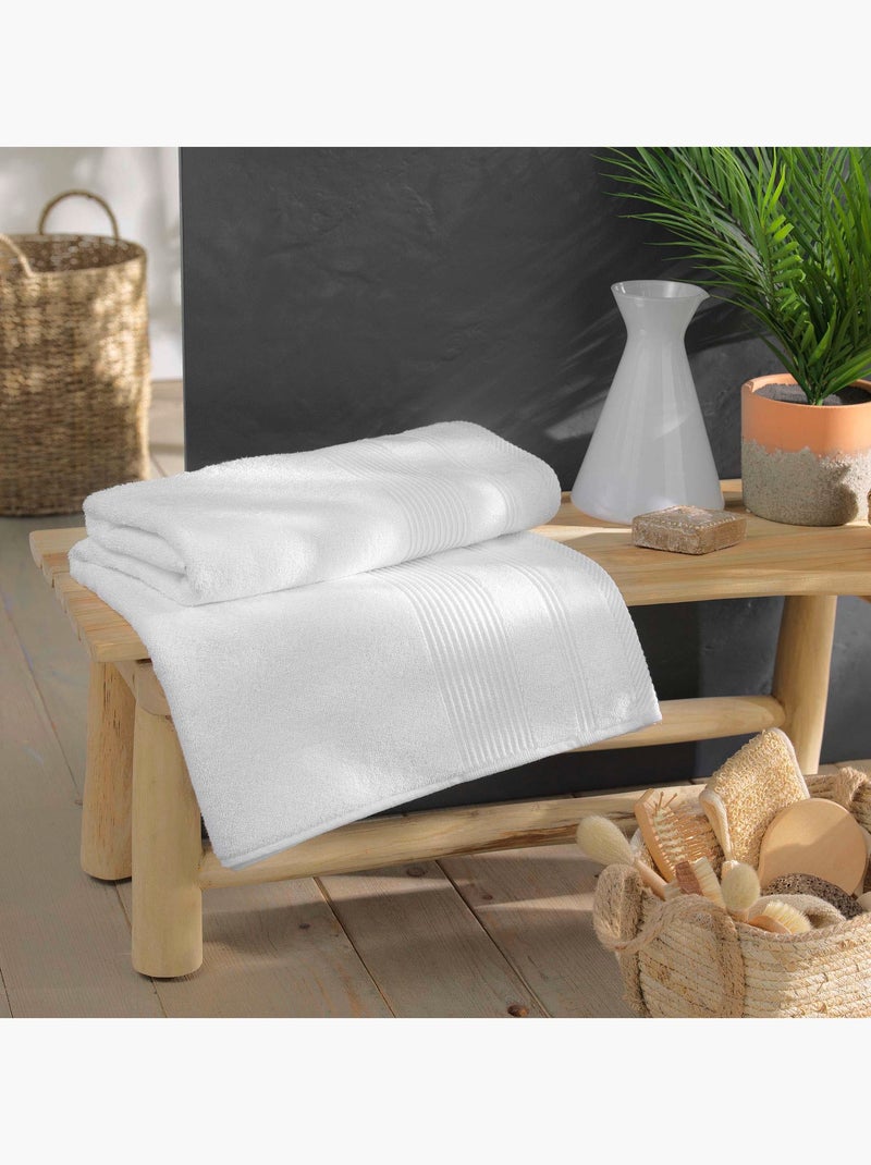 Serviette de Toilette en Coton Tendresse Blanc - Kiabi