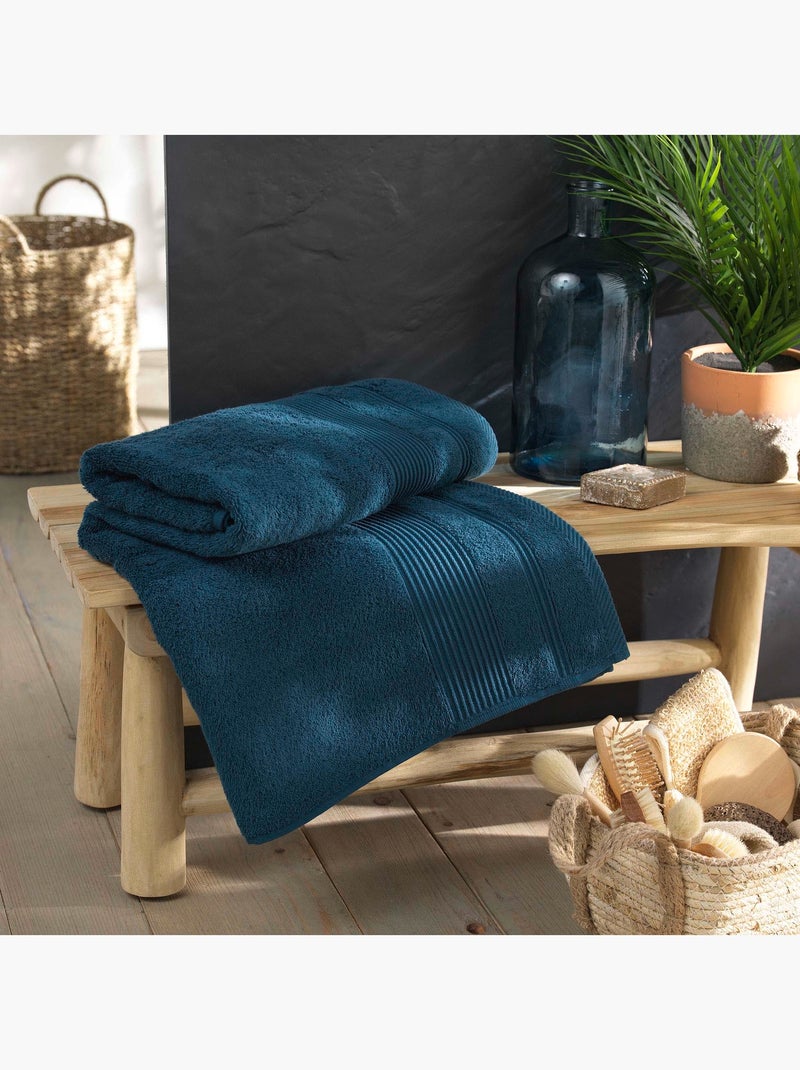 Serviette de Toilette en Coton Tendresse Bleu foncé - Kiabi
