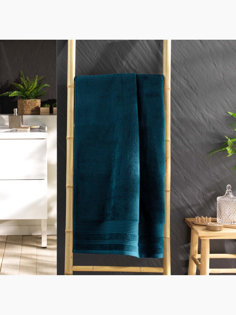 Serviette de toilette en coton tendresse douceur Indigo - Kiabi