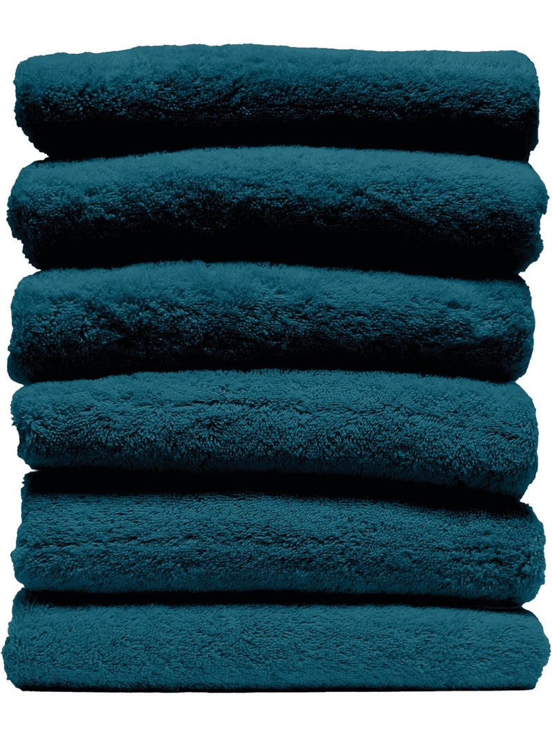 Serviette de toilette en coton tendresse douceur Indigo - Kiabi