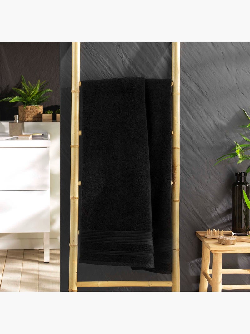 Serviette de Toilette en Coton Tendresse Noir - Kiabi