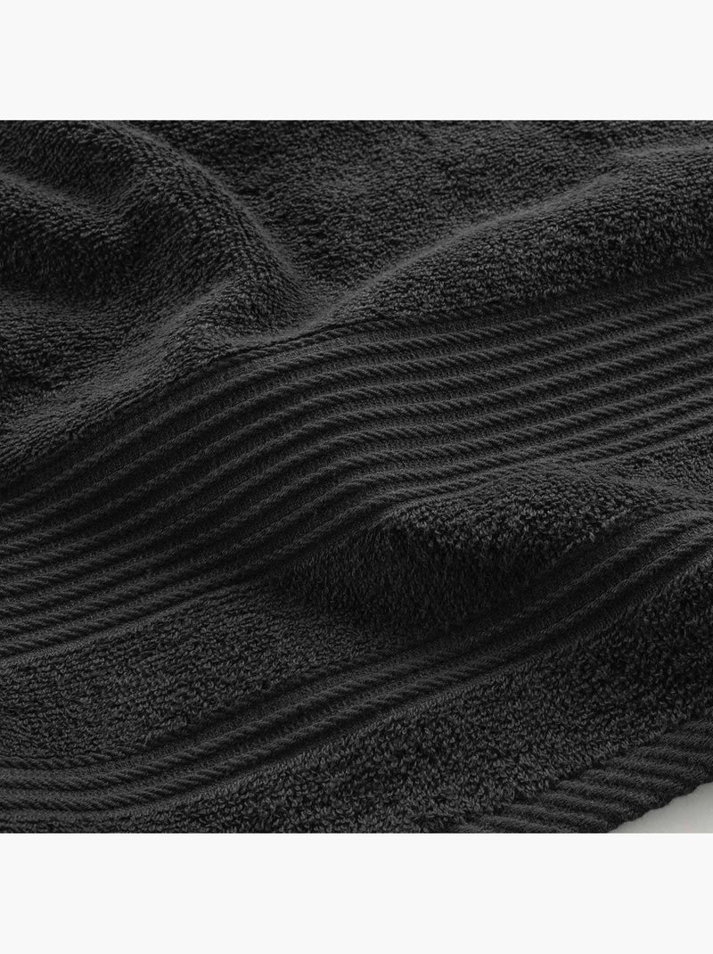 Serviette de Toilette en Coton Tendresse Noir - Kiabi