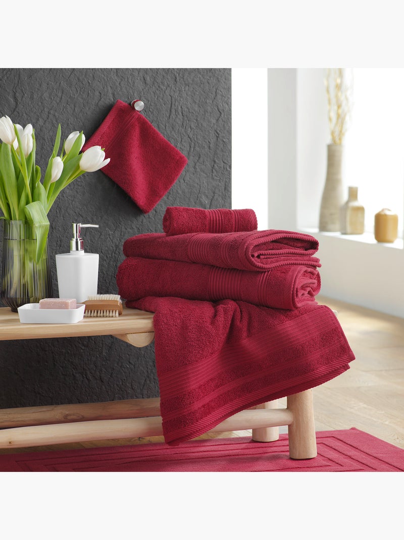 Serviette de Toilette en Coton Tendresse Rouge - Kiabi