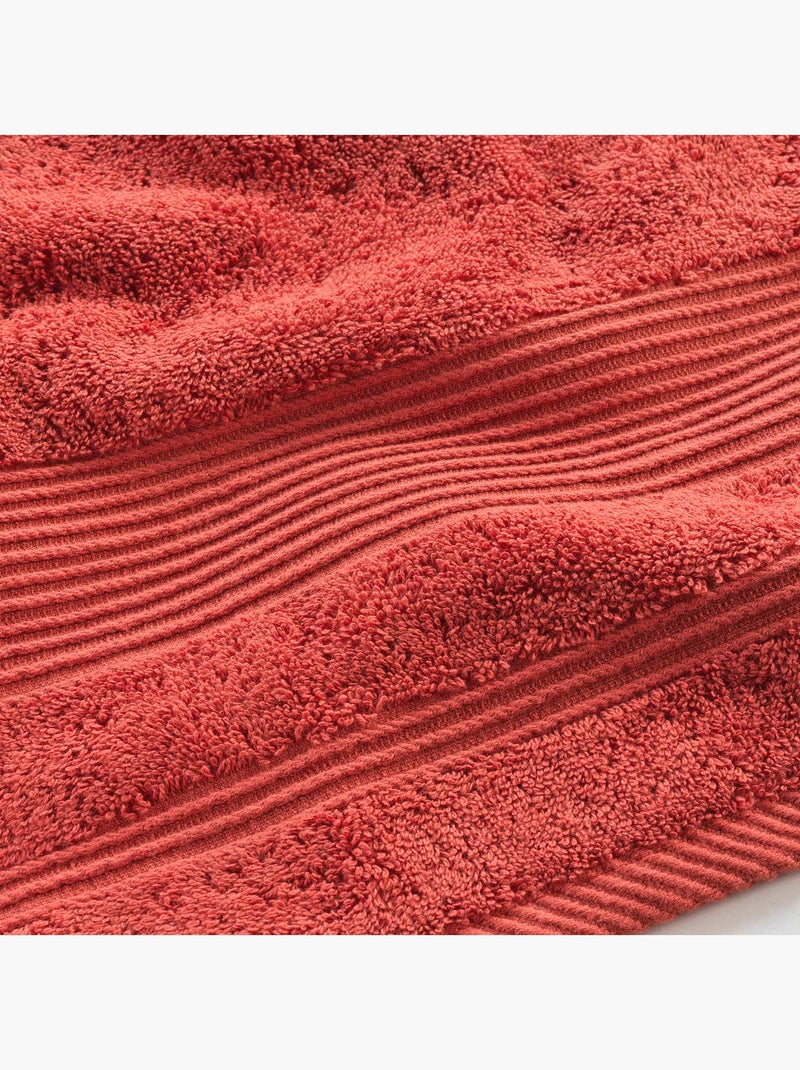 Serviette de Toilette en Coton Tendresse Terracotta - Kiabi