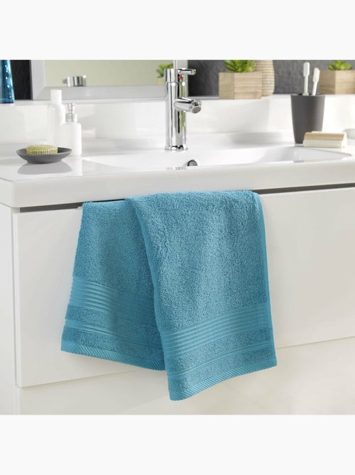 Serviette de toilette éponge unie tendresse - Kiabi