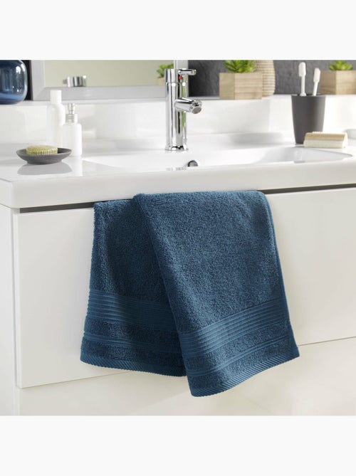 Serviette de toilette éponge unie tendresse - Kiabi