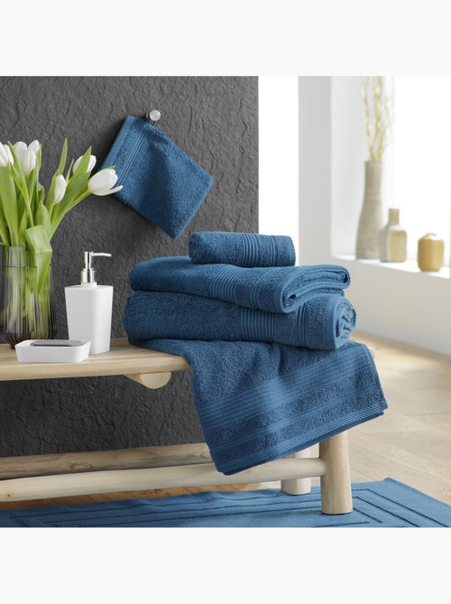 Serviette de toilette éponge unie tendresse - Kiabi