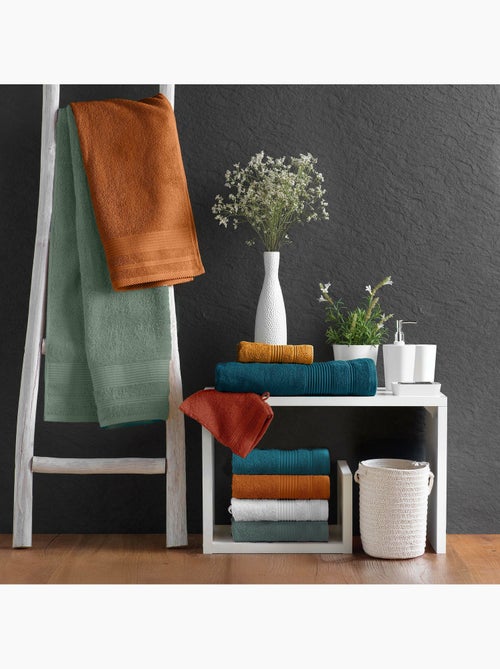 Serviette de toilette éponge unie tendresse - Kiabi