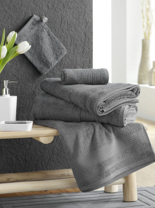 Serviette de toilette éponge unie tendresse - Kiabi