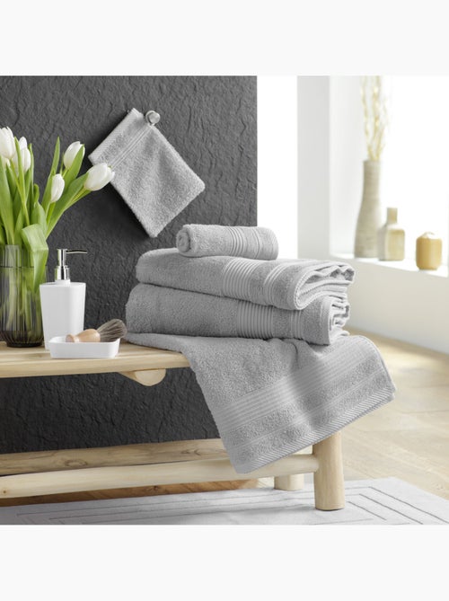 Serviette de toilette éponge unie tendresse - Kiabi