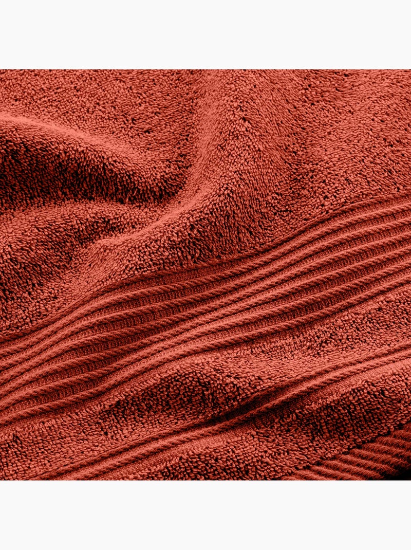 Serviette de toilette éponge unie tendresse Rouge Marsala - Kiabi