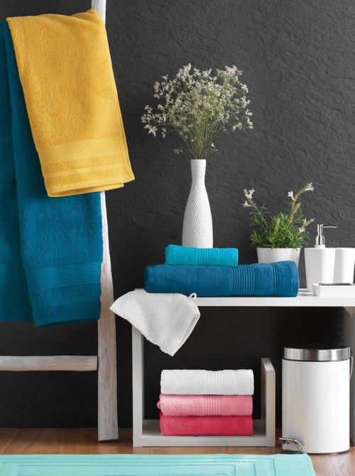 Serviette de toilette éponge unie tendresse - Kiabi